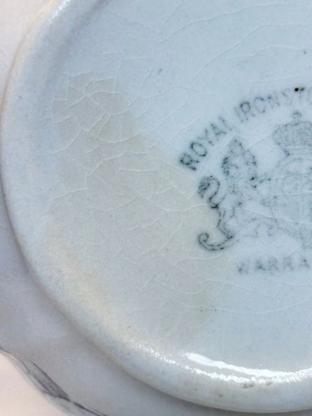 Antique Royal Ironstone China Mug – England – Transferware Cottage Creamer or Sh - Picture 8 of 9